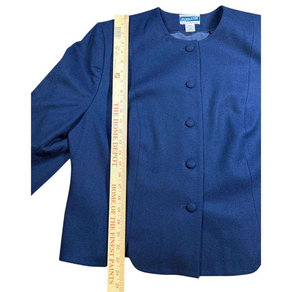 Pendleton Plus Navy Blue Wool Blazer Jacket 18w C… - image 5
